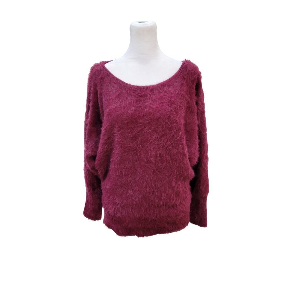 Anthropologie Ember Eyelash Soft Fuzzy Pullover Relaxed Fit Sweater Size Medium - Picture 2 of 12